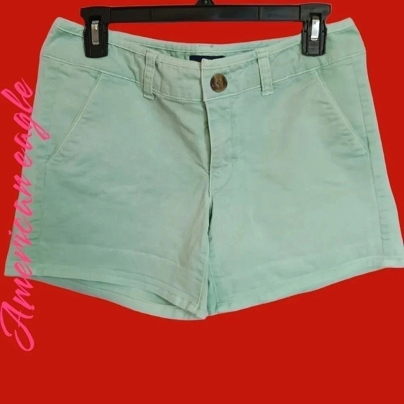 American eagle midi stretch women short mint color size 6 - Picture 1 of 7